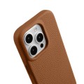 MELKCO Skórzane Etui Obudowa MagSafe do iPhone 16 Pro brązowe