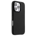 MELKCO Skórzane Etui Obudowa MagSafe do iPhone 16 Pro czarne