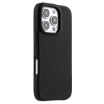 MELKCO Skórzane Etui Obudowa MagSafe do iPhone 16 Pro czarne