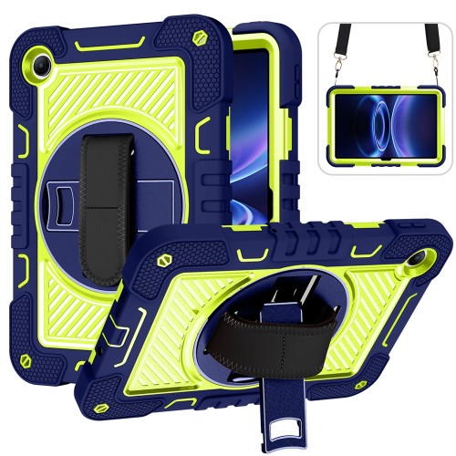 Shockproof Pancerne Etui z Paskiem do Xiaomi Redmi Pad 2 SE 9.7 2026 granatowo-zielone