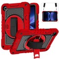 Shockproof Pancerne Etui z Paskiem do Xiaomi Redmi Pad 2 SE 9.7 2026 czerwone