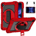 Shockproof Pancerne Etui z Paskiem do Xiaomi Redmi Pad 2 SE 9.7 2026 czerwone