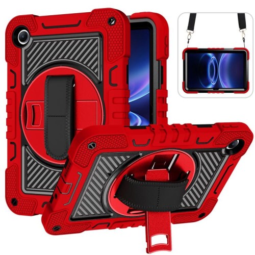 Shockproof Pancerne Etui z Paskiem do Xiaomi Redmi Pad 2 SE 9.7 2026 czerwone