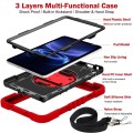 Shockproof Pancerne Etui z Paskiem do Xiaomi Redmi Pad 2 SE 9.7 2026 czerwone