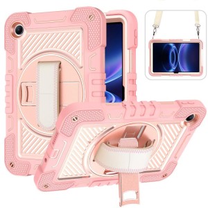 Shockproof Pancerne Etui z Paskiem do Xiaomi Redmi Pad 2 SE 9.7 2026 różowe jasne