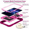 Shockproof Pancerne Etui z Paskiem do Xiaomi Redmi Pad 2 SE 9.7 2026 różowe fuksja