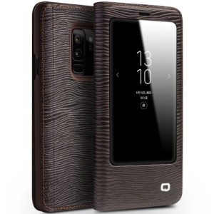 QIALINO Skórzane Etui Pokrowiec Samsung Galaxy S9+ brązowy