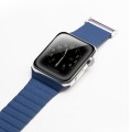QIALINO Skórzany pasek loop do Apple Watch 42/44mm granatowy