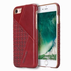 Skórzane Etui PIERRE CARDIN iPhone 8 czerwone