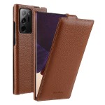 MELKCO Skórzane Etui Pionowe do Samsung Galaxy Note 20 Ultra brązowe