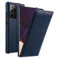 MELKCO Skórzane Etui Pionowe do Samsung Galaxy Note 20 Ultra granatowe