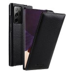 MELKCO Skórzane Etui Pionowe do Samsung Galaxy Note 20 Ultra czarne