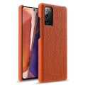 MELKCO Skórzane Etui Obudowa Plecki do Samsung Galaxy Note 20 pomarańczowe