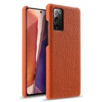 MELKCO Skórzane Etui Obudowa Plecki do Samsung Galaxy Note 20 pomarańczowe
