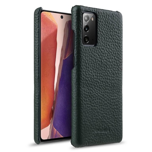 MELKCO Skórzane Etui Obudowa Plecki do Samsung Galaxy Note 20 zielone
