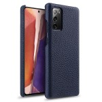 MELKCO Skórzane Etui Obudowa Plecki do Samsung Galaxy Note 20 granatowe
