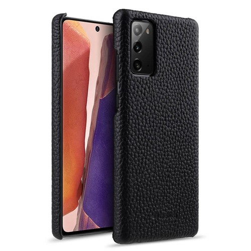 MELKCO Skórzane Etui Obudowa Plecki do Samsung Galaxy Note 20 czarne