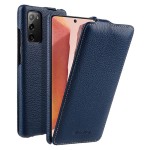 MELKCO Skórzane Etui Pionowe do Samsung Galaxy Note 20 granatowe