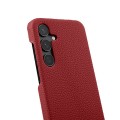 MELKCO Skórzane Etui Obudowa Plecki do Samsung Galaxy S25+ czerwone