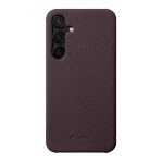 MELKCO Skórzane Etui Obudowa Plecki do Samsung Galaxy S24+ fioletowe