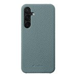 MELKCO Skórzane Etui Obudowa Plecki do Samsung Galaxy S24+ niebieskie