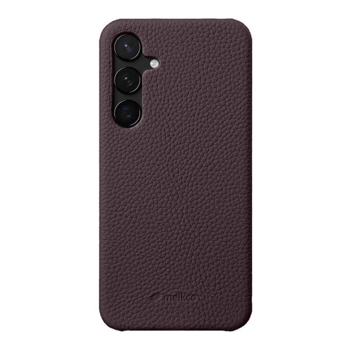 MELKCO Skórzane Etui Obudowa Plecki do Samsung Galaxy S24 fioletowe