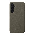 MELKCO Skórzane Etui Obudowa Plecki do Samsung Galaxy S24 szare