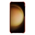 MELKCO Skórzane Etui Obudowa Plecki do Samsung Galaxy S24 orange