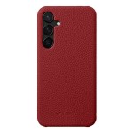 MELKCO Skórzane Etui Obudowa Plecki do Samsung Galaxy S24 czerwone