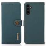 Skórzane Etui Pokrowiec KHAZNEH FRID do Samsung Galaxy S25+ 5G zielone