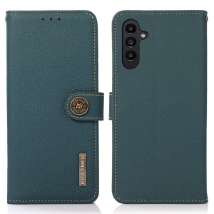 Skórzane Etui Pokrowiec KHAZNEH FRID do Samsung Galaxy S25+ 5G zielone