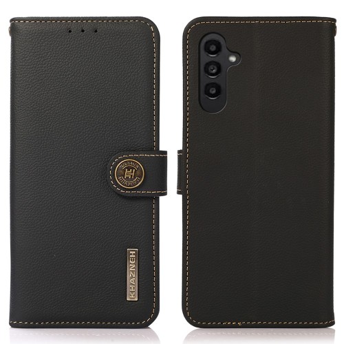 Skórzane Etui Pokrowiec KHAZNEH FRID do Samsung Galaxy S25+ 5G czarne