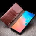 QIALINO Eleganckie Skórzane Etui do Samsung Galaxy S25+ brązowe