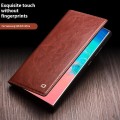 QIALINO Eleganckie Skórzane Etui do Samsung Galaxy S25+ brązowe