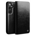 QIALINO Eleganckie Skórzane Etui do Samsung Galaxy S25+ czarne