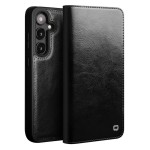 QIALINO Eleganckie Skórzane Etui do Samsung Galaxy S25+ czarne