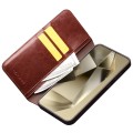QIALINO Eleganckie Skórzane Etui do Samsung Galaxy S24+ brązowe