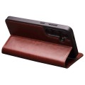 QIALINO Eleganckie Skórzane Etui do Samsung Galaxy S24+ brązowe