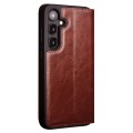 QIALINO Eleganckie Skórzane Etui do Samsung Galaxy S24+ brązowe