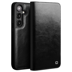 QIALINO Eleganckie Skórzane Etui do Samsung Galaxy S24+ czarne