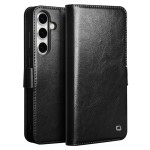 QIALINO Eleganckie Skórzane Etui do Samsung Galaxy S24 FE czarne