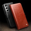 QIALINO Eleganckie Skórzane Etui do Samsung Galaxy S24 FE czarne