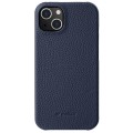 MELKCO Skórzane Etui Obudowa Plecki do iPhone 13 mini granatowe