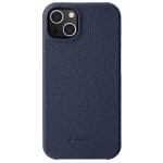 MELKCO Skórzane Etui Obudowa Plecki do iPhone 13 mini granatowe