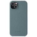 MELKCO Skórzane Etui Obudowa Plecki do iPhone 13 mini niebieskie