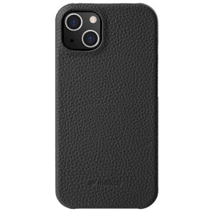 MELKCO Skórzane Etui Obudowa Plecki do iPhone 13 mini czarne