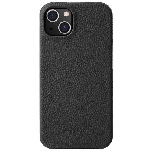 MELKCO Skórzane Etui Obudowa Plecki do iPhone 13 mini czarne
