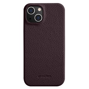 MELKCO Skórzane Etui Obudowa Plecki do iPhone 15 Plus fioletowe