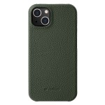 MELKCO Skórzane Etui Obudowa Plecki do iPhone 15 Plus zielone