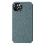 MELKCO Skórzane Etui Obudowa Plecki do iPhone 15 Plus niebieskie